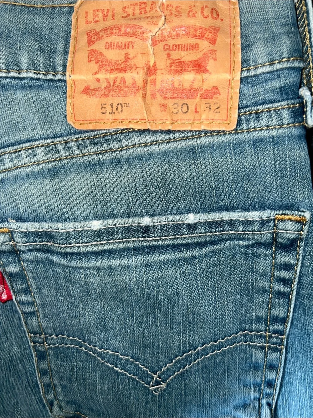 Levi's Men's Light Blue Skinny Jeans Size 30x32